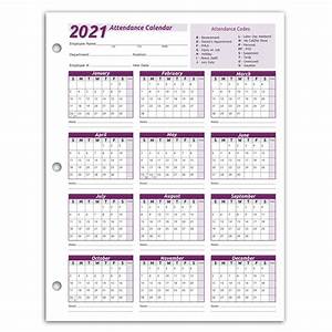 2021 Attendance Calendar Printable Pdf Template Calendar Design Images