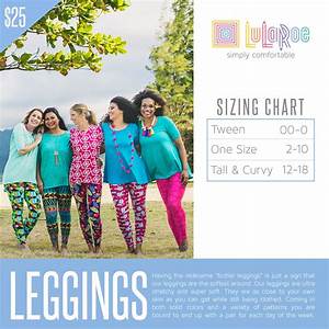 Lularoe Legging Size Chart