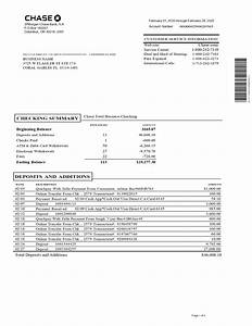 New 2023 Chase Bank Statement Template Chase Total Business Checking