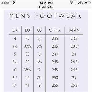 Mens Shoe Conversion Chart Men 39 S Fashion Footwear On Carousell