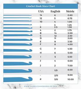 crochet hook sizes and types dabbles babbles