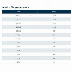  Simpson Jeans Size Chart