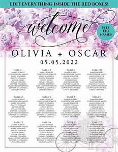 Cinderella Seating Chart Editable Template Instant Download Etsy