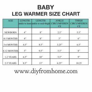 Leg Warmer Size Chart Diy From Home