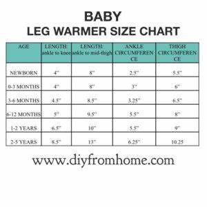 leg warmer size chart diy from home