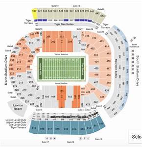 Clemson Memorial Stadium Seating Chart With Rows Review Home Decor