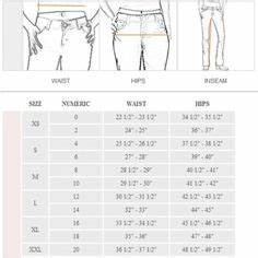 Jean Size Chart Bke Jeans Size Chart Women Http I2buy Net Wholesale