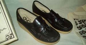 Vintage Black Leather Sas Shoes Size 5 5m Nos With Original Shoe Box