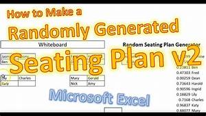 How To Make A Random Seating Plan Generator In Microsoft Excel Version