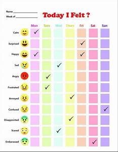 Printable Mood Tracker For School Counselor Psychologist Social Worker