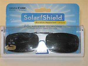 Foster Grant Solar Shield Clip On Polarized Sunglasses 54 Rectangular