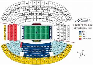Dallas Cowboys Stadium Seating View Dallas Cowboys Seating Chart Map