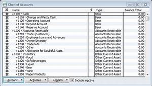 Quickbooks Chart Of Accounts Template Excel