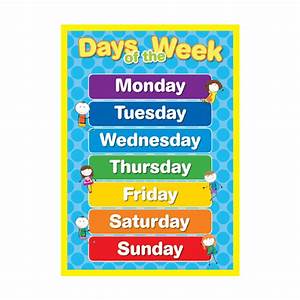 Days Of The Week Chart Sona Edons