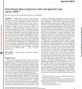 Free Glycemic Index Chart Pdf 533kb 52 Page S