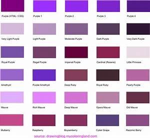 The Color Chart For Different Shades Of Purple
