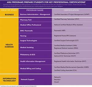 Anu Degrees Beyond An Education Professional Certification