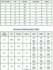 Juniors Women 39 S Conversion Chart Clothing Size Chart Pattern