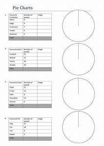 Pie Charts With Circles Drawn Worksheet Teaching Resources
