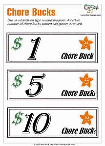 Printable Chore Bucks A Way To Quot Pay Quot Your Kids For Doing Their Chores