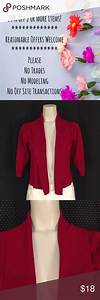 89th Red Open Crop Cardigan Size M Cropped Cardigan