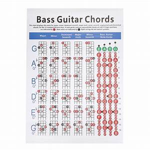Buy Guitar Chords Chart Bass Guitar Finger Practice Chart 4 String For