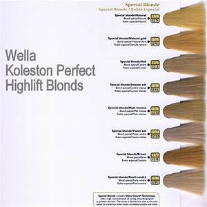 Wella Koleston Perfect Highlift Blonds Color Chart Wella