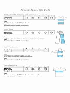 2023 american apparel size chart fillable printable pdf forms