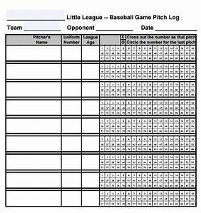Baseball Score Sheet With Pitch Count Excel Templates