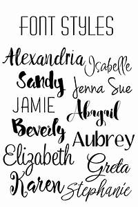 Font Styles Chart Sassy Southern Gals