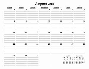 Printable Calendar With Lines Month Calendar Printable Vrogue