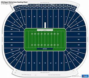 Big House Michigan Stadium Seating Chart With Rows And Seat Numbers