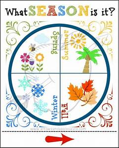 Seasons Wheel Printable Circle Time Learning Tool Spring Summer Fall