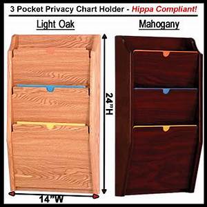 3 Pocket Hippa Compliant Wood Medical Chart Holder