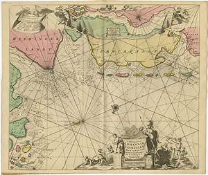 Antique Sea Chart Of The East Frisian Islands By Van Keulen C 1700