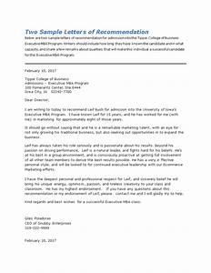 Recommendation Letter For Mba From Colleague Invitation Template Ideas
