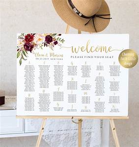 Alphabetical Seating Chart Wedding Seating Chart Find Your Etsy