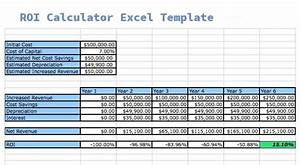 Roi Calculator Excel Template Free Spreadsheettemple Excel