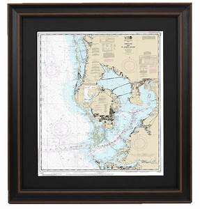 Framed Nautical Chart Tampa Bay And St Joseph Sound Etsy