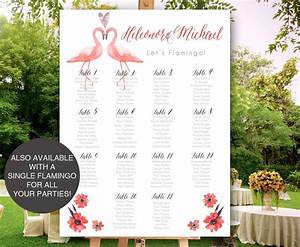 Flamingos Tropical Wedding Seating Chart Printable File Wedding