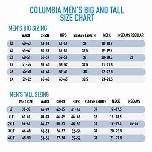 Columbia Big And Jacket Size Chart Best Picture Of Chart