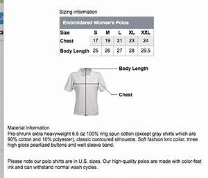 Women 39 S Polo Size Chart Earth Federation Online Store