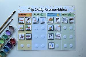 daily responsibilities chart kids chore chart printable routine