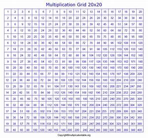 Multiplication Chart 20x20 Archives Multiplication Table Chart