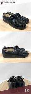 Sas Women 39 S Shoe Size 9n Black Leather Oxfords Af7 Black Leather
