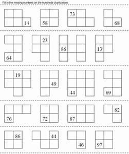 Free Hundreds Chart Pieces Puzzle Worksheets Edhelper Com