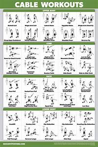 Buy Quickfit Cable Machine Workout Poster Cable Machine Exercise