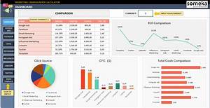 Marketing Roi Calculator Excel Template Digital Marketing Roi