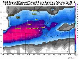 Snowstorm Update Specific Snow Forecasts For Michigan Show Slight