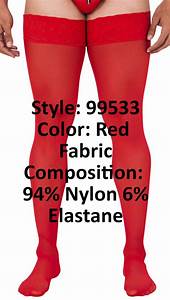 Candyman 99533 Mesh Thigh Highs Color Red Candyman Fashion